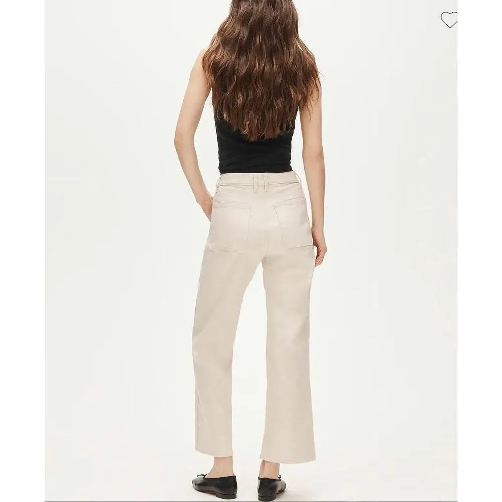 J. Crew Tall utility slim-wide jean in Ecru NWT Size 30T